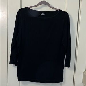 Jones New York Black 3/4 Sleeve Women's Top